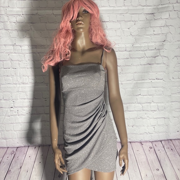 Size Small Grey w/ Sparkle Windsor Bodycon Dress - Picture 1 of 5